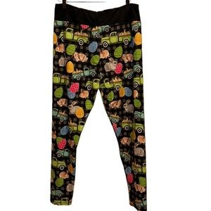Easter Bunny Truck Leggings Plus 2X